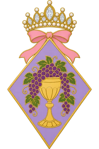 Painted crest: The Toast, crowned, enamel