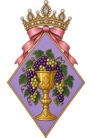 Painted crest: The Toast, crowned