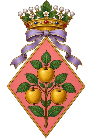 Painted crest: The Sunset, crowned