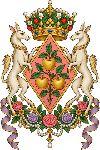 Painted crest: The Sunset, with supporters