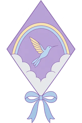Painted crest: The Rainbow, crowned, bare, modern line