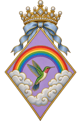 Painted crest: The Rainbow, crowned