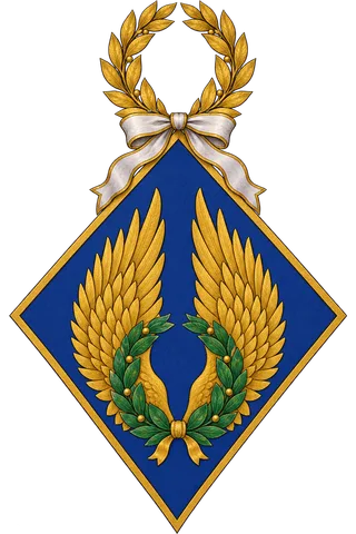 Painted crest: The Victor, crowned