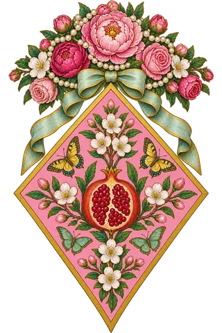 Painted crest: The Spring, crowned